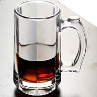 Factory wholesale 390ml beer glass with handle beer mug for Oktoberfest