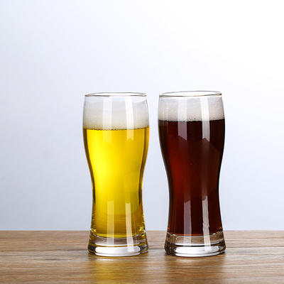 High volume beer glass cup , custom beer glass can decal logo/tulip beer glass,custom drinking beer glasses GB007