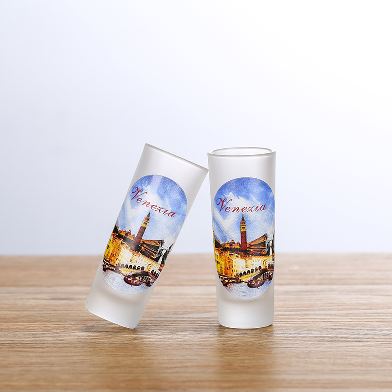 Wholesale custom logo personalized shot glass, tourist souvenir mini shot glass ,christmas SG005 shot glasses