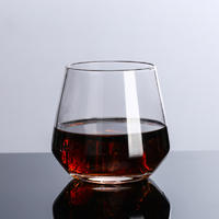 Personalized crystal stemless wine glasses, SWG002 wedding favor glass ,custom logo stemless wine glass