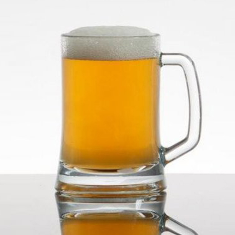 400ml Wholesale beer glass cup, high quality custom logo beer mug with handle