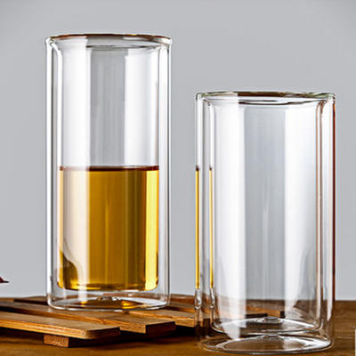 YL-D112 11oz Double Wall Collins Glass Tumbler, Ideal for Cocktail, Coffee, Tea, Beer, Gift Package