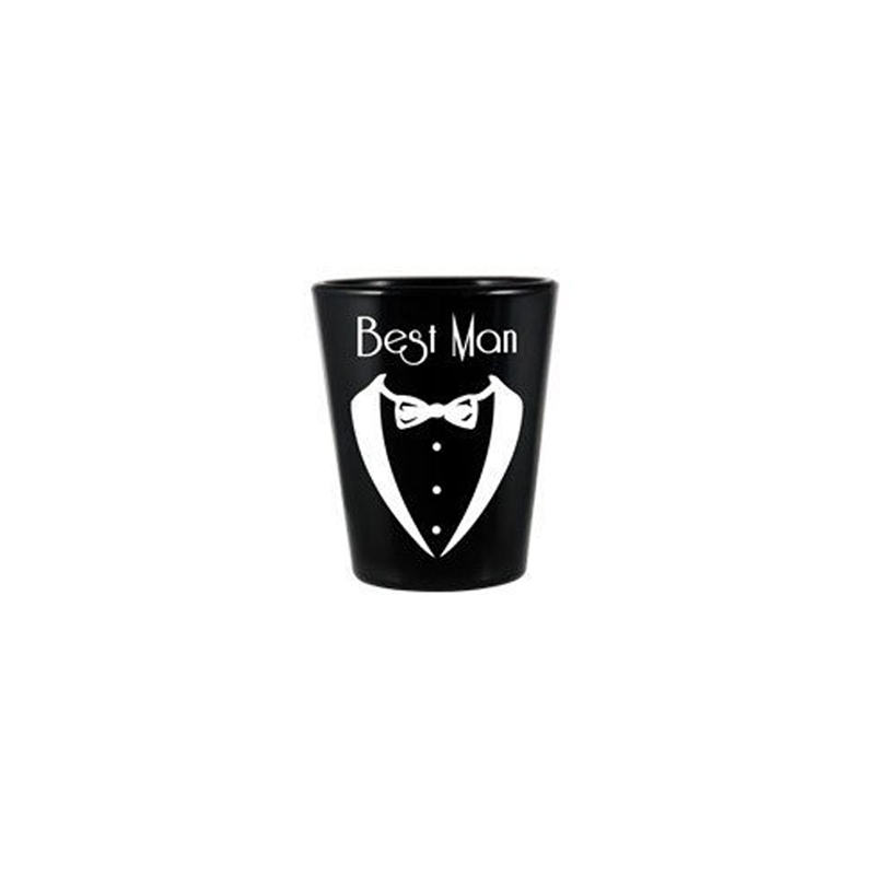 Cool black shot glass for weeding gift, 60ml custom logo wine glass