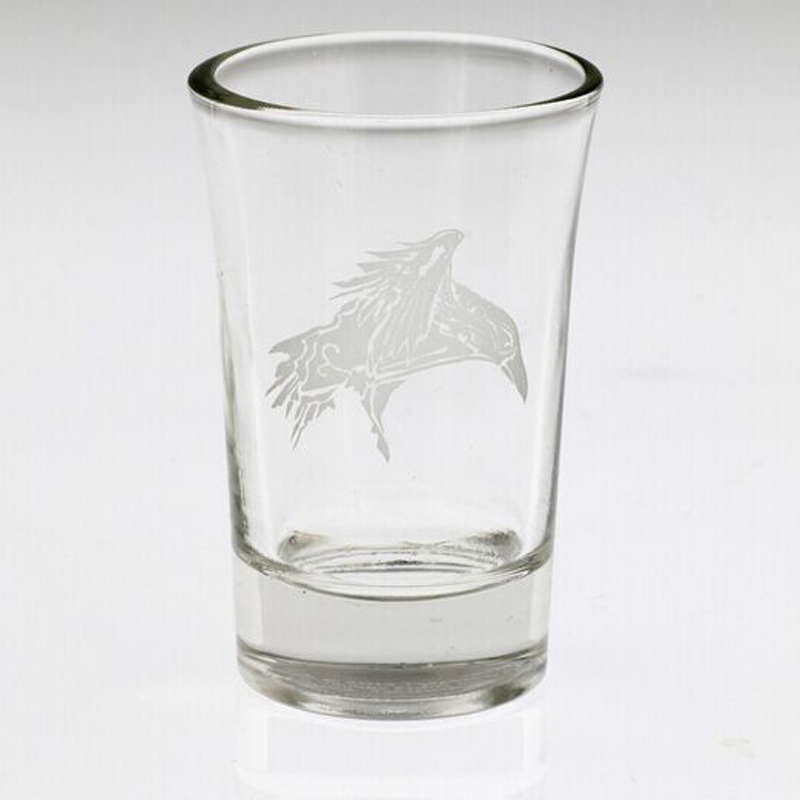 60ml clear shot glass with nice etching logo, tequila glass, vodka glass