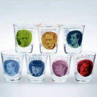 custom printed 50ml shot glass, souvenir shot glass for promotional gift