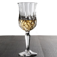 150ml luxury Vintage tulip shape wine glass, YL-D096 old fashion wine goblet