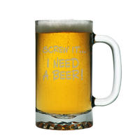500ml great beer mug with handle, customized words printing beer glass for beer lovers