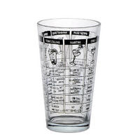 16 ounce pub use pint glass with measurement printing, YL-D092 OEM drinking tumbler