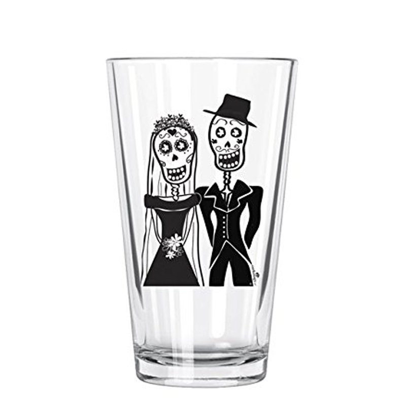 450ml custom decal printed pint glass, high quality drinking glasses
