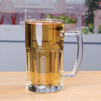 German Style Oktoberfest Large Glass Beer Mug, YL-GH102 500ml beer glass with handle, custom printed drinking glasses