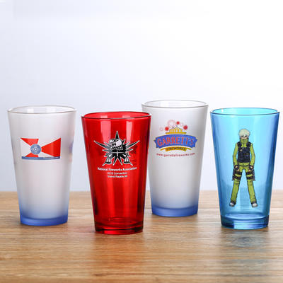 2019 factory wholesale glass tumblers, 300ml custom colored drinking glass cup