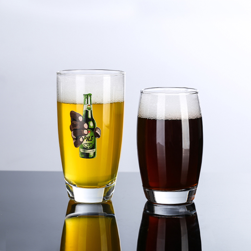2019 Personalized pub beer glasses with heavy bottom, thick bottom blowing tumblers