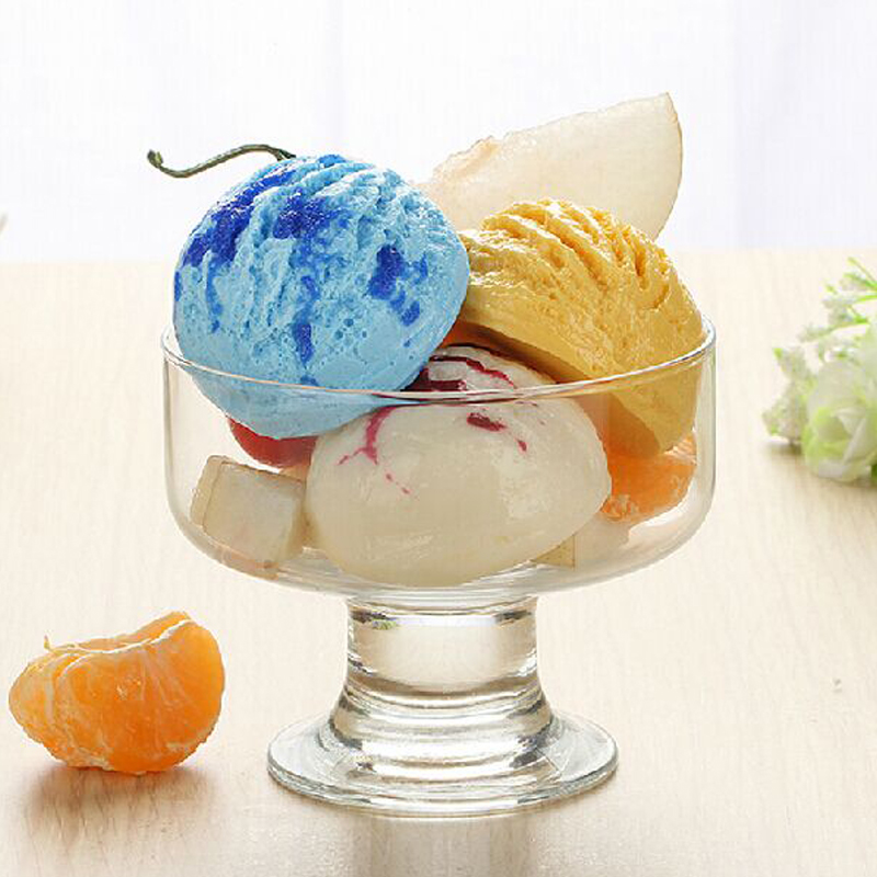 Personalized Glass Ice Cream Bowls with stem, dessert Container for gift