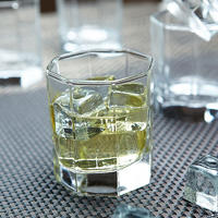 Octagonal Whiskey Rocks Glasses with Heavy Base for Vodka Bourbon Whisky Scotch Liquor