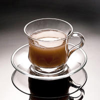 2019 Hot sale new products for glass tea cup sets, coffee glass cup with saucer