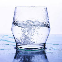 Square mouth high clear whiskey glass drinking cup for water juice milk