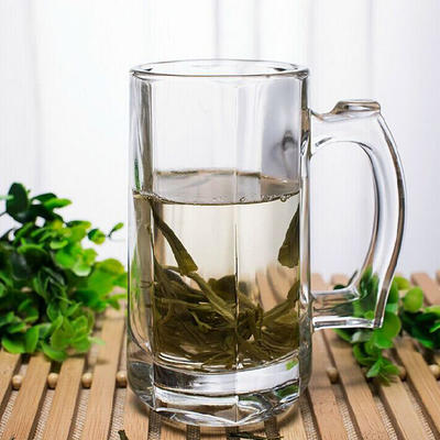 350ml beer glass mug, beer steins, glass tea cups with handle for night club