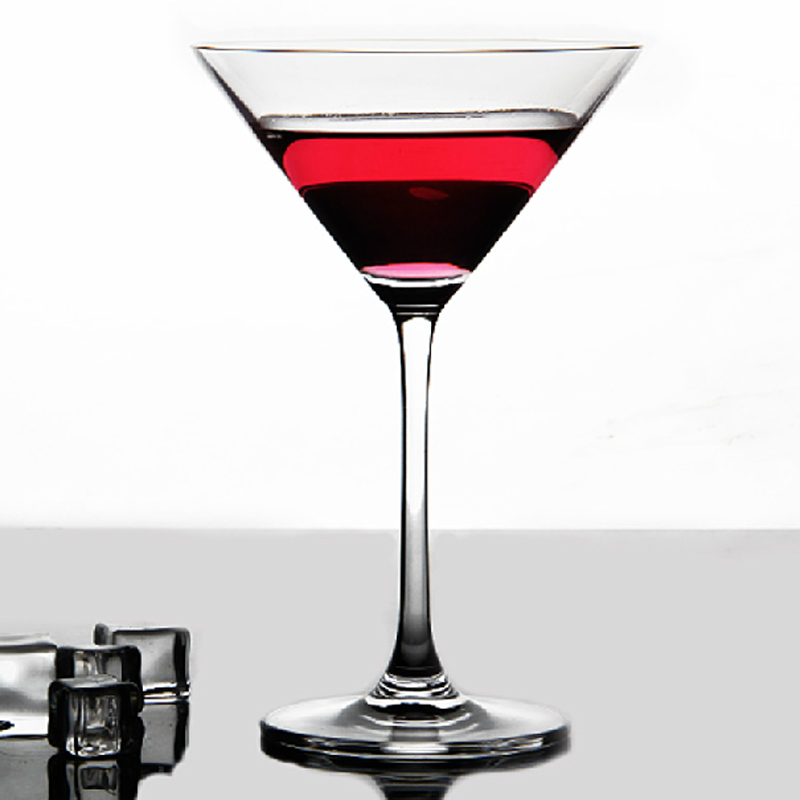 275ml Best quality lead-free crystal cocktail glass, clear martini glass cup with stem