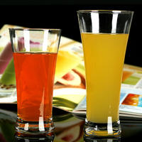 Wholesale high quality clear tall juice drinking glass cup